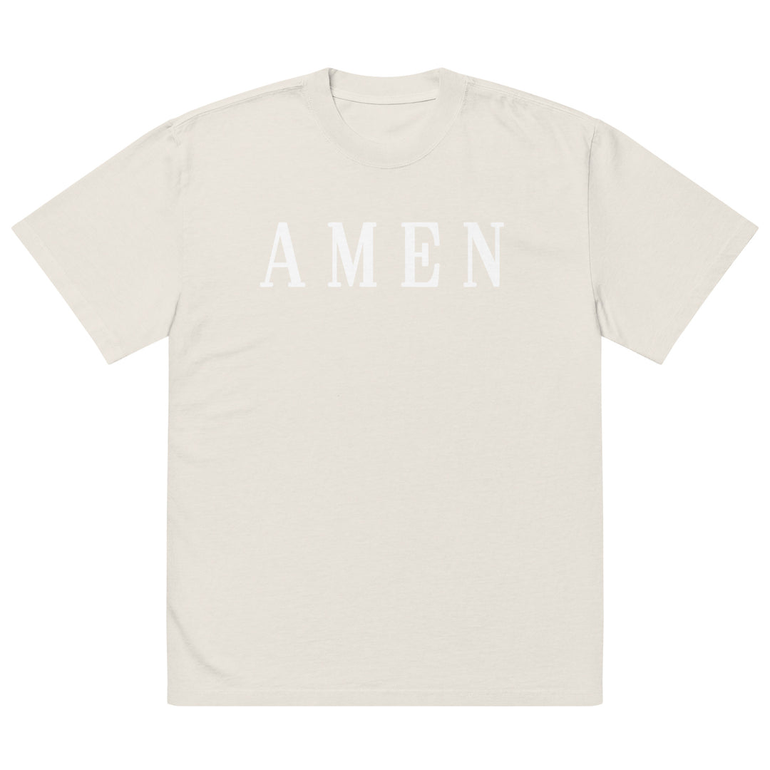 Amen | Unisex Oversized T-Shirt | Bone