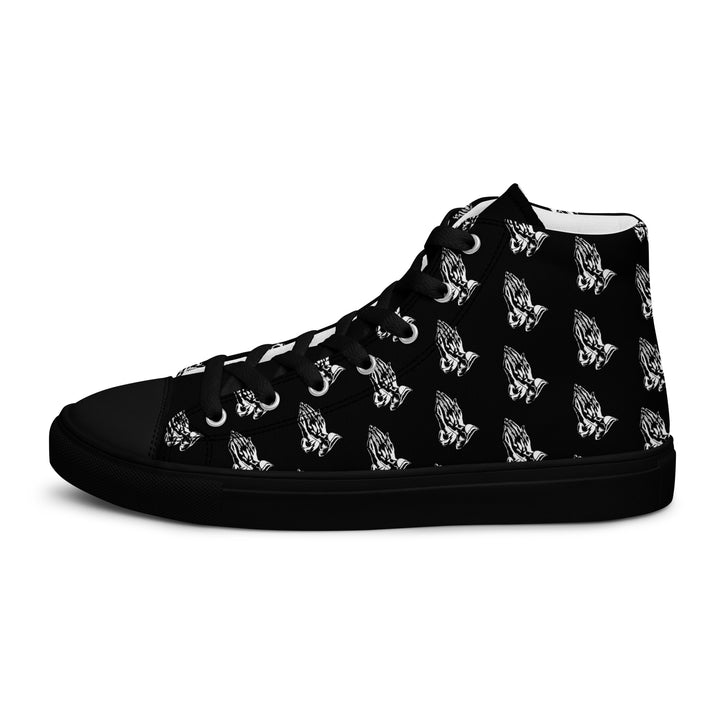 Prayer | Mens Canvas High-Top Shoes | Black